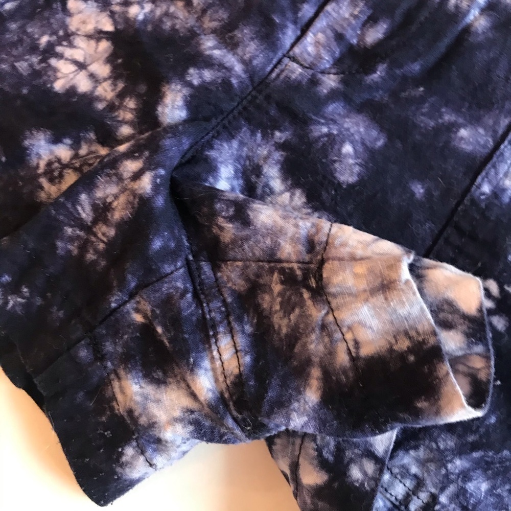 GAP Women’s Tie Dye Patch Pocket Shorts Blue 14 - Picture 6 of 11